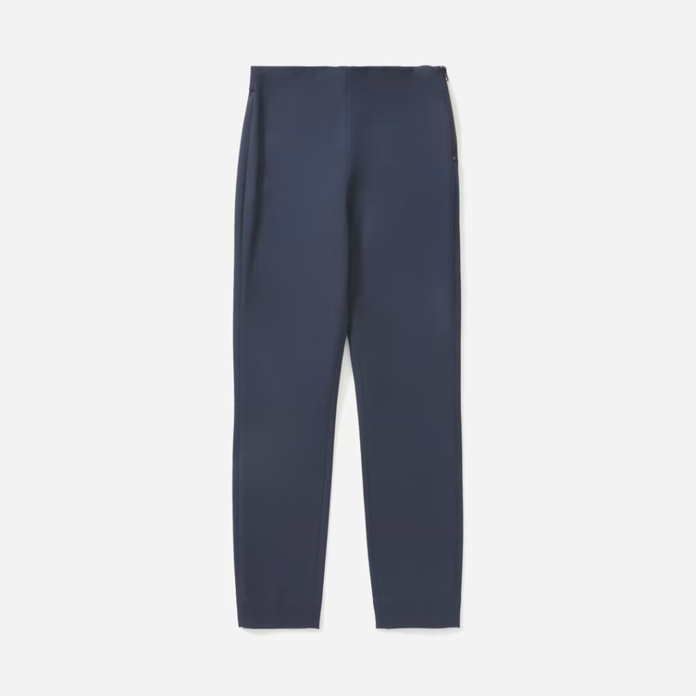 Everlane Side-Zip Stretch Cotton Work Pant in Navy, Size 6 NWOT